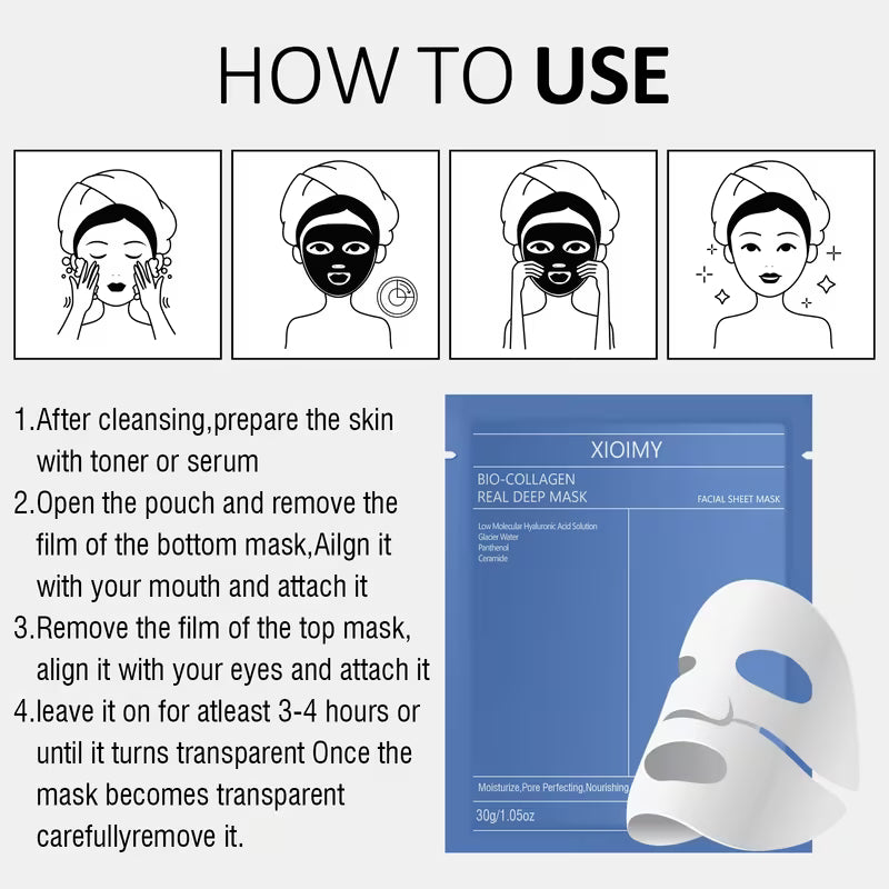 Blue Collagen Real Deep Mask— 4 Pack
